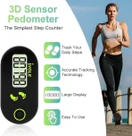 Flintronic Mini Pedometer za hojo, 3D pedometer, natančen z obeskom - slika 3
