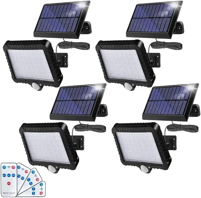 Iynor Stenske solarne luči z daljinskim upravljalnikom za zunanjo uporabo s senzorjem gibanja, 4kosi 1 Iynor Stenske solarne luči z daljinskim upravljalnikom za zunanjo uporabo s senzorjem gibanja, 4kosi 1