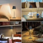 LED namizna svetilka z baterijo in polnilno postajo 2 kosa zadnjikos 3