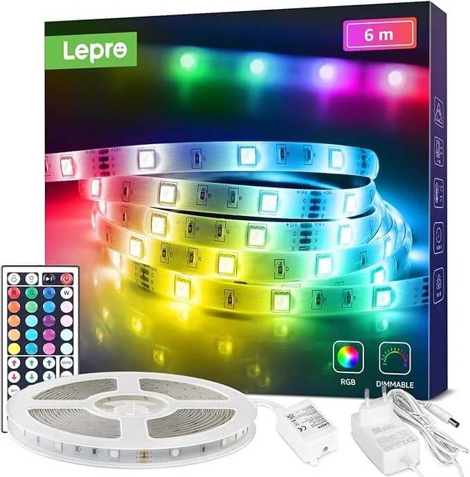 Lepro LED RGB trak 6 m, RGB samolepilni zadnjikos1 Lepro LED RGB trak 6 m, RGB samolepilni zadnjikos1