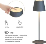 MALUX brezžična LED namizna svetilka, zatemnitev, IP54 - slika 3