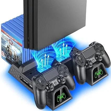 OIVO Vertikalno stojalo s hladilnim ventilatorjem za Playstation 4 zadnjikos 1 OIVO Vertikalno stojalo s hladilnim ventilatorjem za Playstation 4 - slika 1