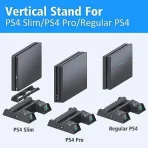 OIVO Vertikalno stojalo s hladilnim ventilatorjem za Playstation 4 - slika 3