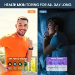 Aptkdoe pametna ura 1.85" z Bluetooth klici, IP68 - slika 4