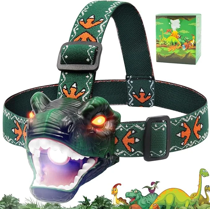 SYLSTAR Dinozaver LED otroška naglavna svetilka, prenosna zadnjikos 1 SYLSTAR Dinozaver LED otroška naglavna svetilka, prenosna - slika 1
