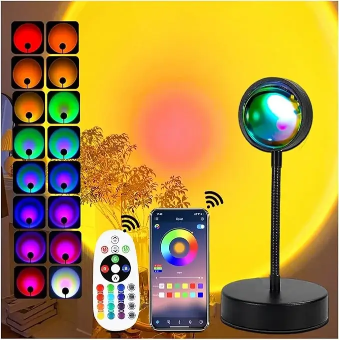 Sunset Lamp 360° vrtljiva svetilka sončnega zahoda, 16 barv zadnjikos 1 Sunset Lamp 360° vrtljiva svetilka sončnega zahoda, 16 barv zadnjikos 1