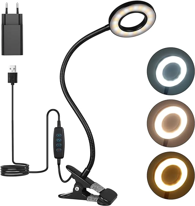 TBTeek LED svetilka za branje v postelji z objemko zadnjikos 1 TBTeek LED svetilka za branje v postelji z objemko - slika 1