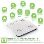 Foryond Digitalna tehtnica za telesno analizo – do 180 kg, Bluetooth - slika 4