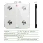 Foryond Digitalna tehtnica za telesno analizo – do 180 kg, Bluetooth - slika 6