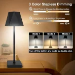 KERNOWO brezžična LED RGB namizna svetilka, črna - slika 3