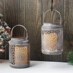 JHY DESIGN Set 2 Metalnih Nosilcev za Sveče z LED Svečami - slika 3