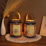 JHY DESIGN Set 2 Metalnih Nosilcev za Sveče z LED Svečami - slika 4