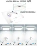 LED Stropna svetilka s senzorjem gibanja, 20 W - slika 2