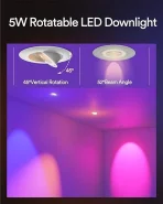 Lumary pametni vgradni LED reflektorji, 4 kosi, RGBW 85mm - slika 2