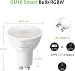 Pametna žarnica Wifi LED Lepro GU10 RGBW, paket 2 (4,5 W) - slika 2