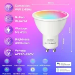 Smart WLAN LED žarnice GU10, Alexa, Dimmable, RGB, 4 kos - slika 2