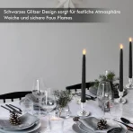 Rhytsing 8 Črnih LED Sveč brez Ognja s Časovnikom - slika 4