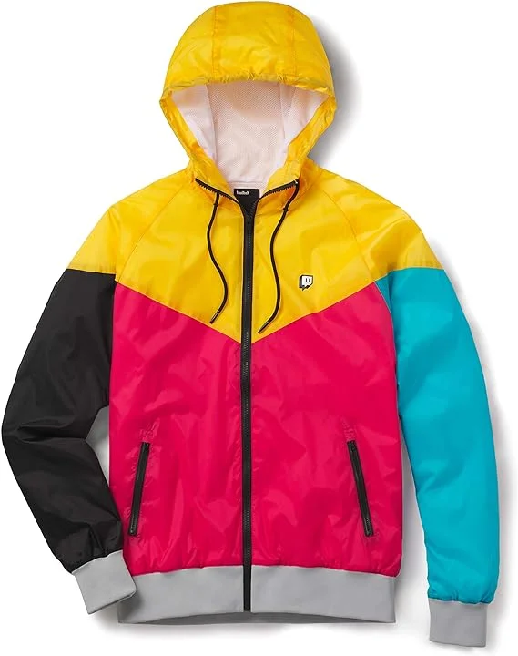 Twitch retro vetrovka, unisex L1 Twitch Colorblock Anorak – Uniseks vetrovka z zadrgo, velikost L - slika 1