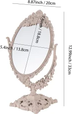 Vosarea ovalno kozmetično ogledalo za ženske, 37 x 23 cm - slika 2