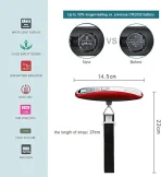 MYCARBON Elektronska tehtnica za prtljago, max 50 kg, rdeča - slika 2