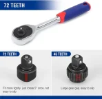 WORKPRO 14-delni komplet nasadnih ključev (4-13 mm), 1/4" - slika 3
