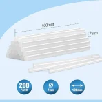 WORKPRO 200 lepilnih palčk za vroče lepilo, 100 × 7 mm - slika 2