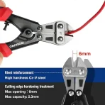 WORKPRO mini klešče za vijake 210 mm – rez do 2,3 mm - slika 2