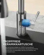 FORIOUS Visokotlačna kuhinjska pipa s tušem, nerjaveče jeklo - slika 4