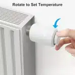Termostatska glava KETOTEK pametni termostat za radiator, Wi-Fi - slika 3