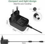 DC 24V 1A napajalnik, 100-240V AC pretvornik, 5 vtičev - slika 2