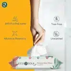 ECO SOUL 100% bambusove premium otroške robčke, 4 pakiranja po 64 robčkov - slika 4