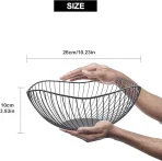 EXLECO kovinska košara za sadje z valovitim dizajnom - slika 2