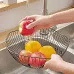 EXLECO kovinska košara za sadje z valovitim dizajnom - slika 3