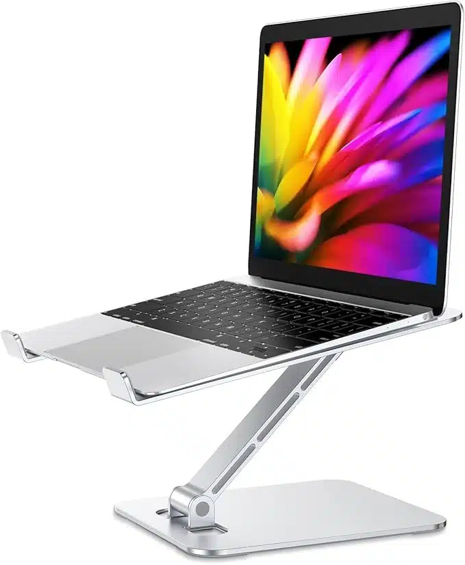 Ergonomsko zlozĖljivo racĖunalnisĖko stojalo z nastavljivo visĖino zadnjikos1 Babacom Nastavljiv Stolp za Prenosnik, ZloÅūljiv, Aluminij - slika 1