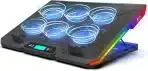 KLIM Glacier laptop cooler z 6 ventilatorji in RGB osvetlitvijo