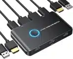 TCNEWCL HDMI KVM Switch 4K 60Hz, 2 porti za 2 računalnika