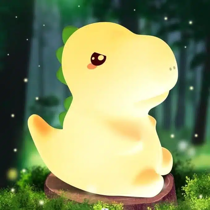 51bB3204qAL._AC_SX679_ Otroška nočna lučka Kawaii dinozaver - slika 1