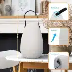 FUYO LED zunanji prenosni namizni svetilnik, večbarvni, brezžičen - slika 5