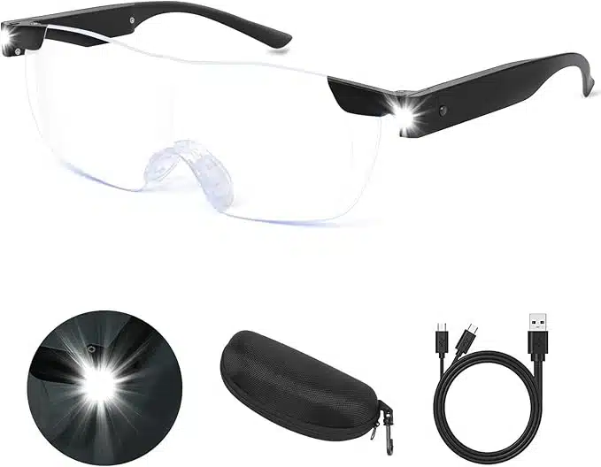 61IezKoBtEL._AC_SX679_ NZQXJXZ Magnifying Glass za branje, 200% povečava z LED lučjo - slika 1