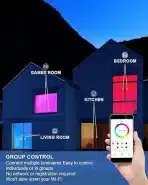 VARICART 7W Smart LED Stropne Luči Alexa RGB 6 Kos - slika 6
