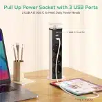 Izvlečna namizna vtičnica z USB priključkom - slika 4