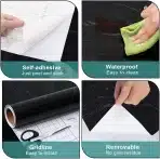 Arthome črni marmor, samolepilna tapeta 43.5 cm x 610 cm - slika 3