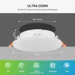 Yafido vgradni reflektor 7 W LED, možnost zatemnitve - 10 kosov - slika 7