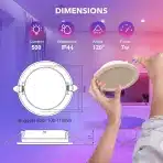 Pametni vgradni reflektorji 2kos, RGB, združljivi z Alexa/Google Home - slika 2