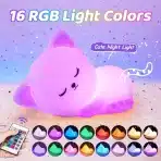 Otroška nočna lučka Kawaii muca - slika 3