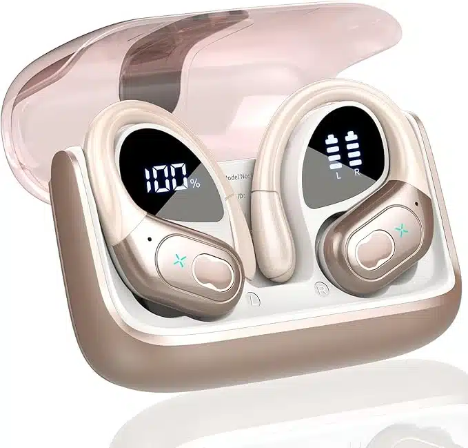 71XU8bIQ-mL._AC_SX679_ Aptkdoe Bluetooth Športne Slušalke, 75 Ur Predvajanja, Rose Gold - slika 1
