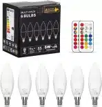 E14 LED svečasta žarnica 5W RGB+2700K z daljinskim upravljalnikom, 6 Kosov - slika 7
