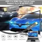 SOEYBAE USB 3.1 C to HDMI Optični Kabel, 4K @ 60Hz, 15M - slika 6