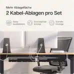 Desktronic kabelski kanal, set 2 kosov za mizo - slika 5