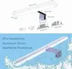 YIQAN LED lučka za ogledalo , 8 W, 640 lm - 30 cm - slika 2